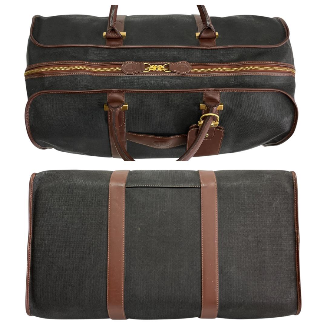 美品 ダンヒル ボストンバッグ ブラウン ゴールド金具 大容量 旅行バッグ