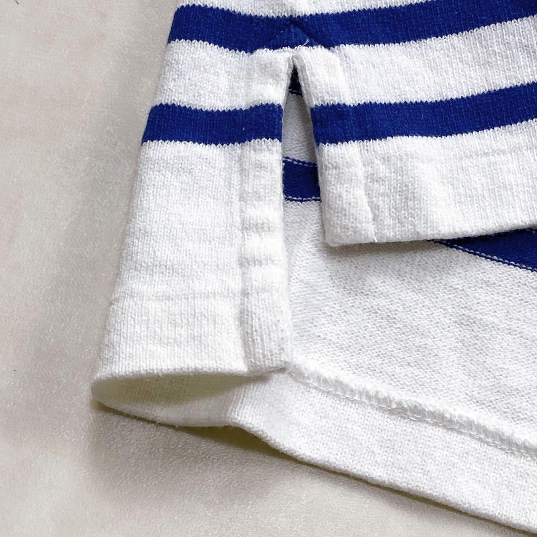 マディソンブルー ボーダー　ロンT バスクシャツ カットソー スリット