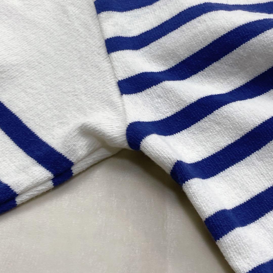 マディソンブルー ボーダー　ロンT バスクシャツ カットソー スリット