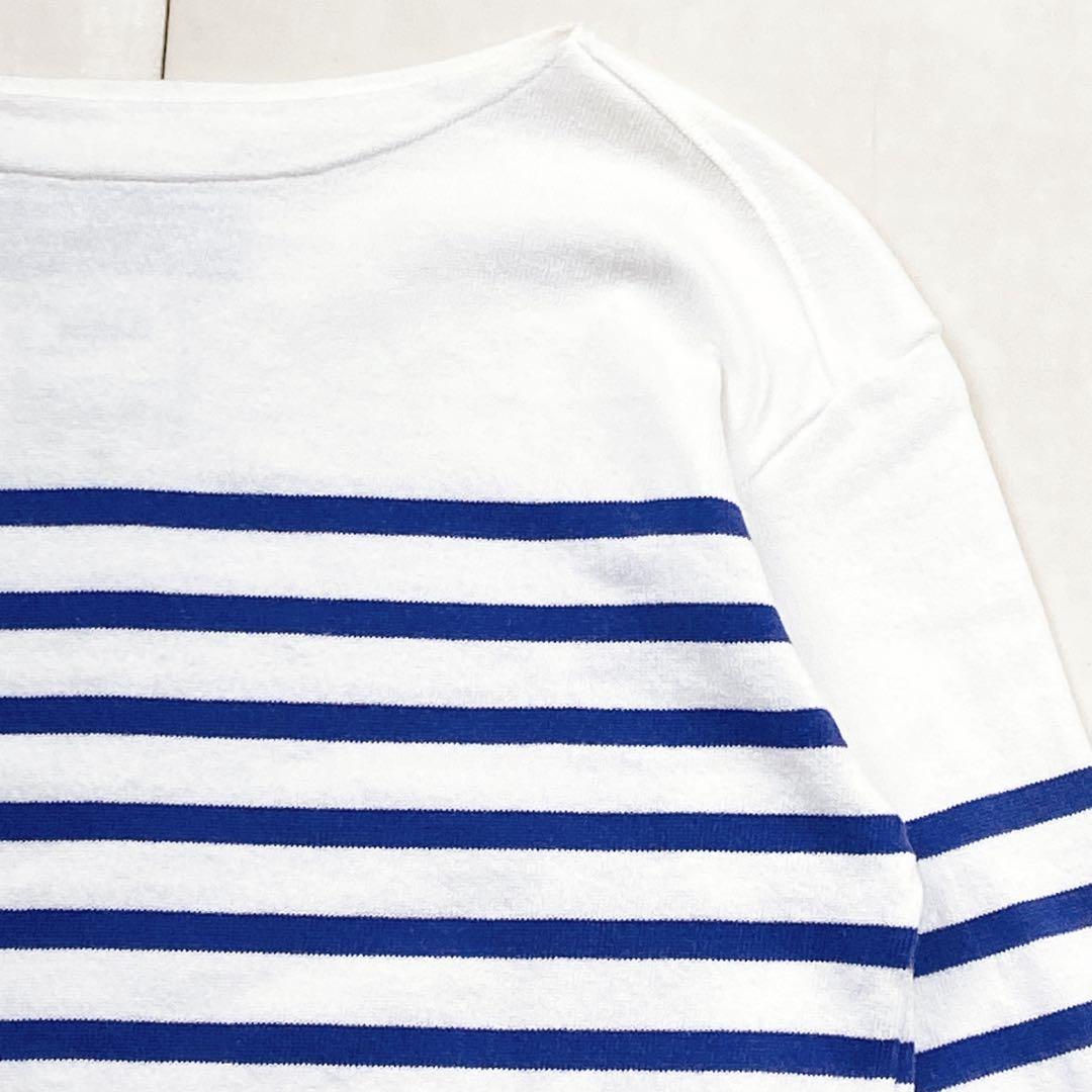 マディソンブルー ボーダー　ロンT バスクシャツ カットソー スリット