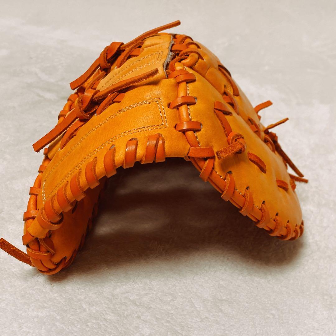 美品　SSK　軟式用ファーストミット　オレンジ　プロエッジ　一塁手用　右利き用