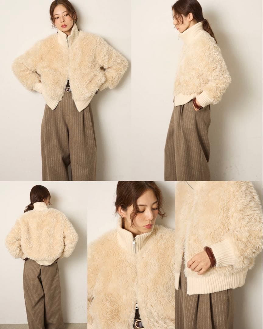 charm！！　エシカ　ハイネックボアブルゾン