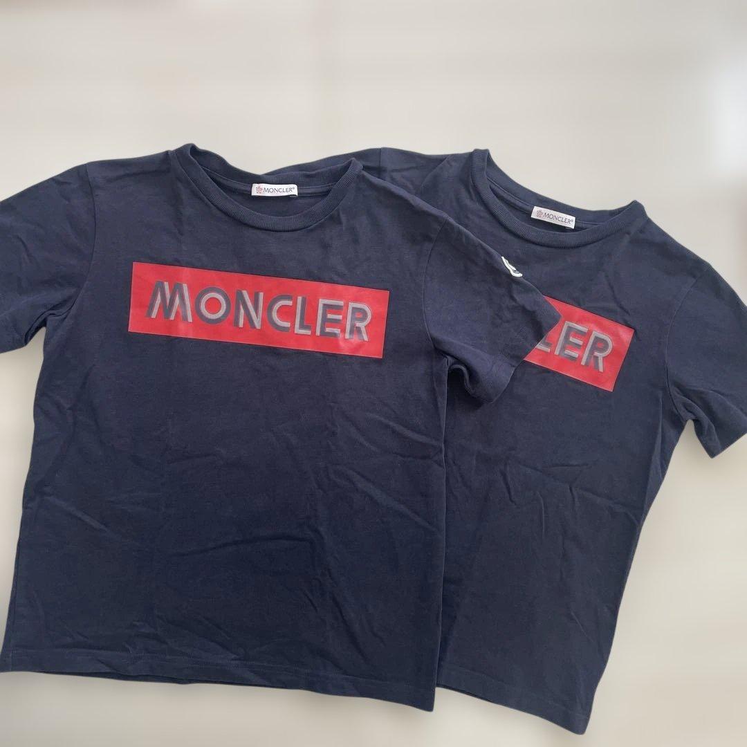 M　　　2枚セットMONCLER ネイビー ロゴ Tシャツ