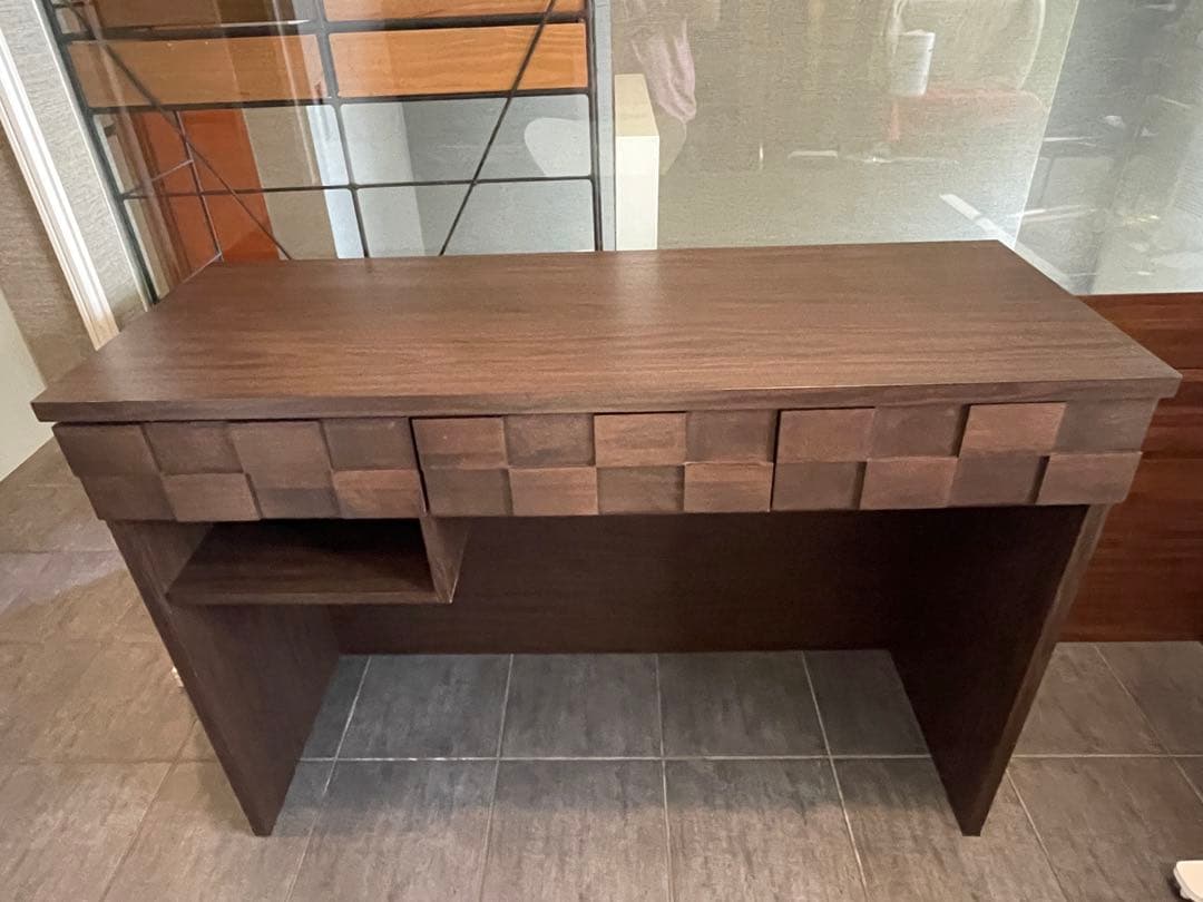 美品■天然木アルダー材 CORKコルク120オープンカウンター GARTガルト