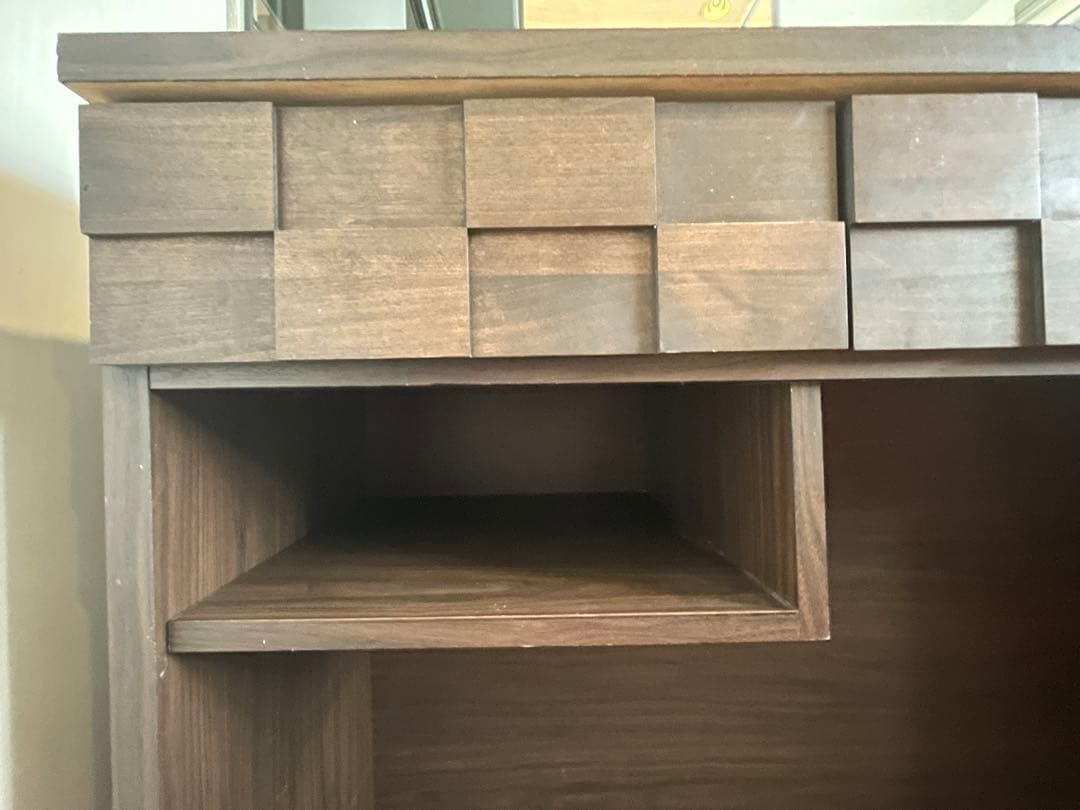 美品■天然木アルダー材 CORKコルク120オープンカウンター GARTガルト