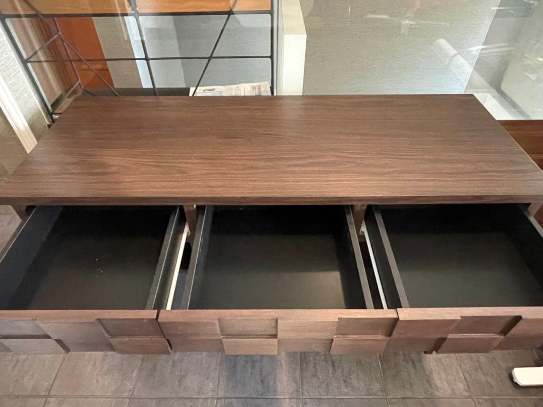 美品■天然木アルダー材 CORKコルク120オープンカウンター GARTガルト