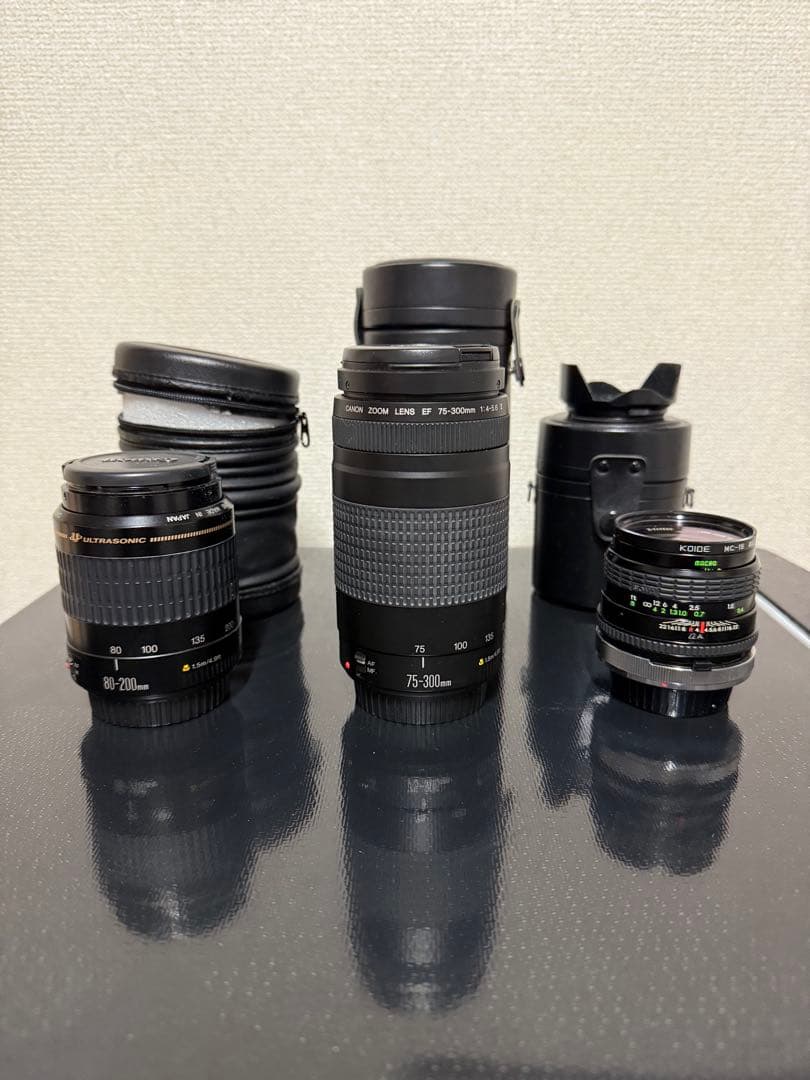 Canon フィルムカメラ 3台　レンズ 3
