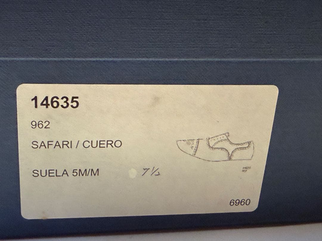 【新品未使用】YANKO ブラウン ウィングチップ シューズ