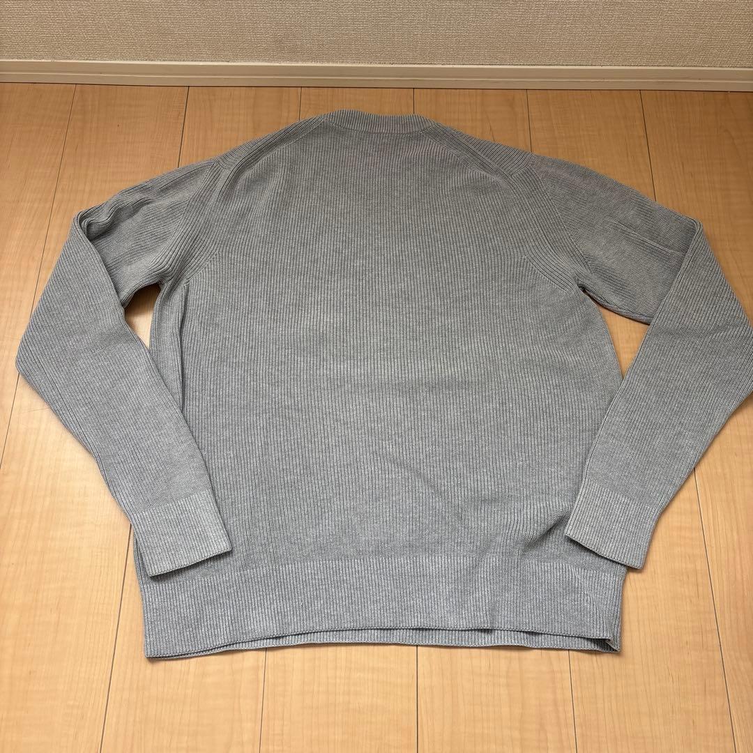 AURALEE グレー リブ編み ニットセーター