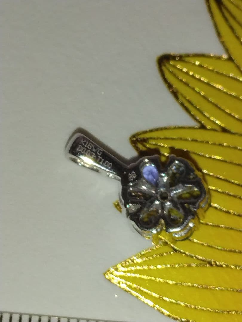 ジュエリーマキk18WGタンザナイトダイヤモンドペンダントトップ