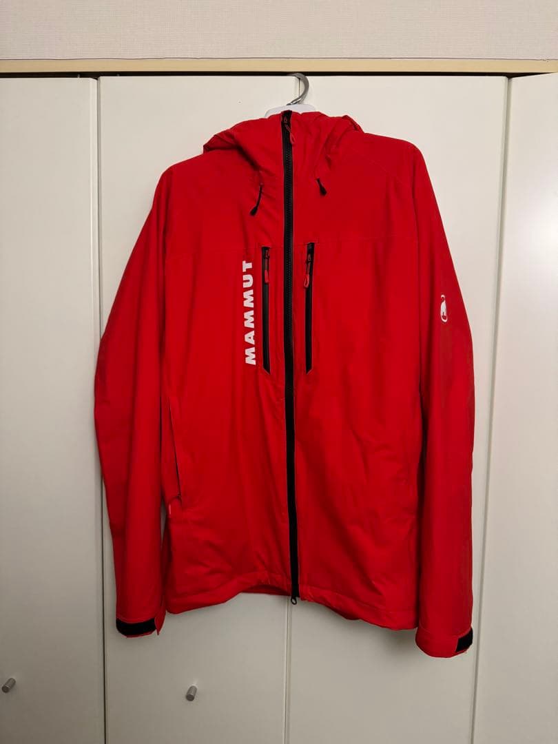 MAMMUT フリーフライト ハードシェル サーモ フード付 ジャケット レッド