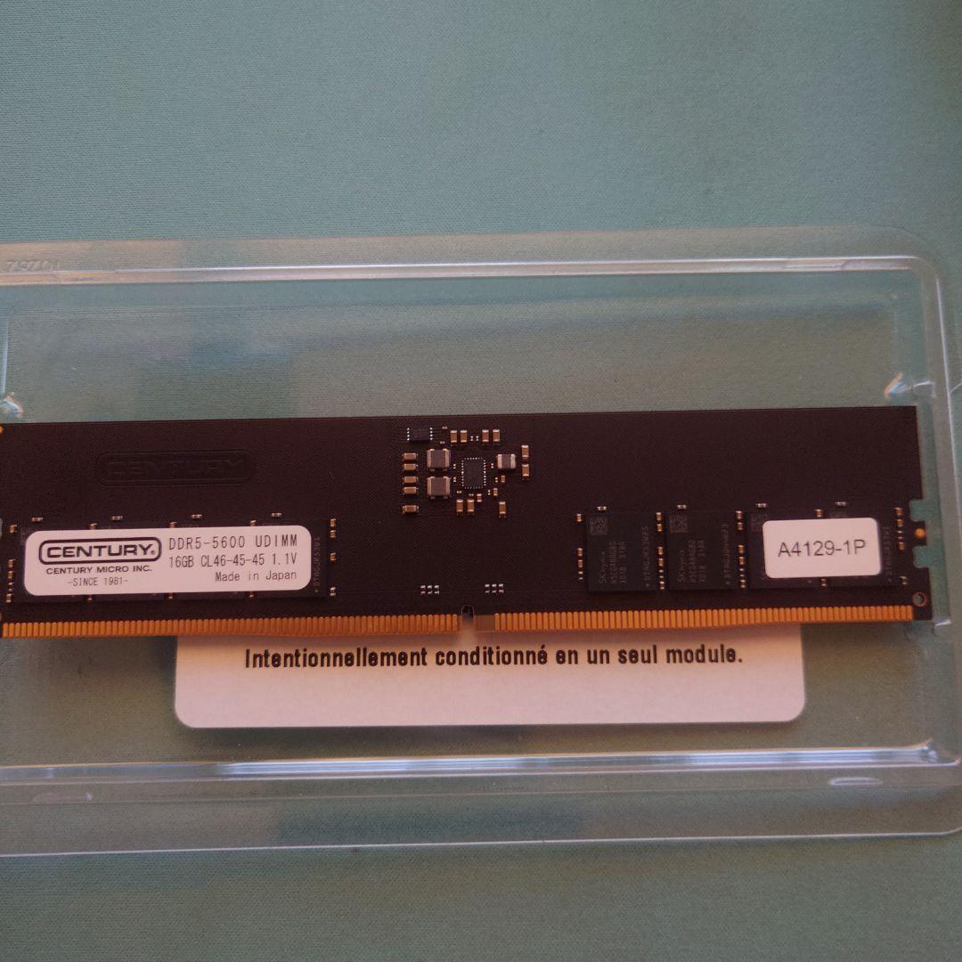 メモリー CENTURY MICRO DDR5-5600 16GB UDIMM