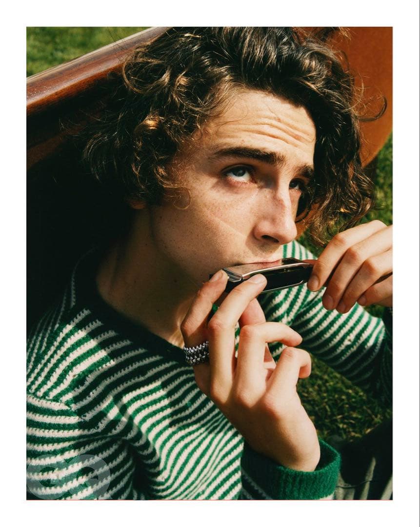 t*4様 20aw グッチ　ボーダー　ダメージ ニット ティモシー着