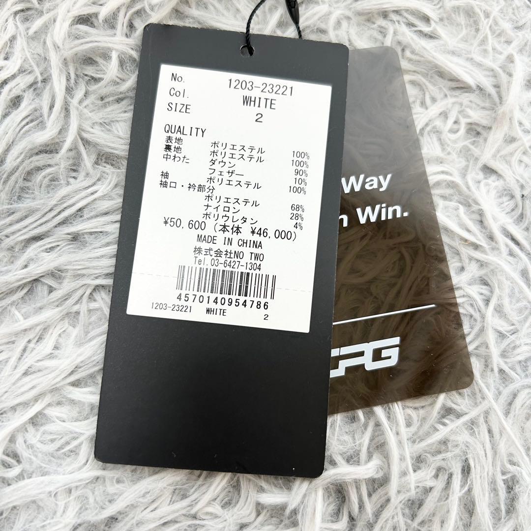 新品　CPG GOLF ダウンジャケット　ニット　ブルゾン　オフホワイト　2