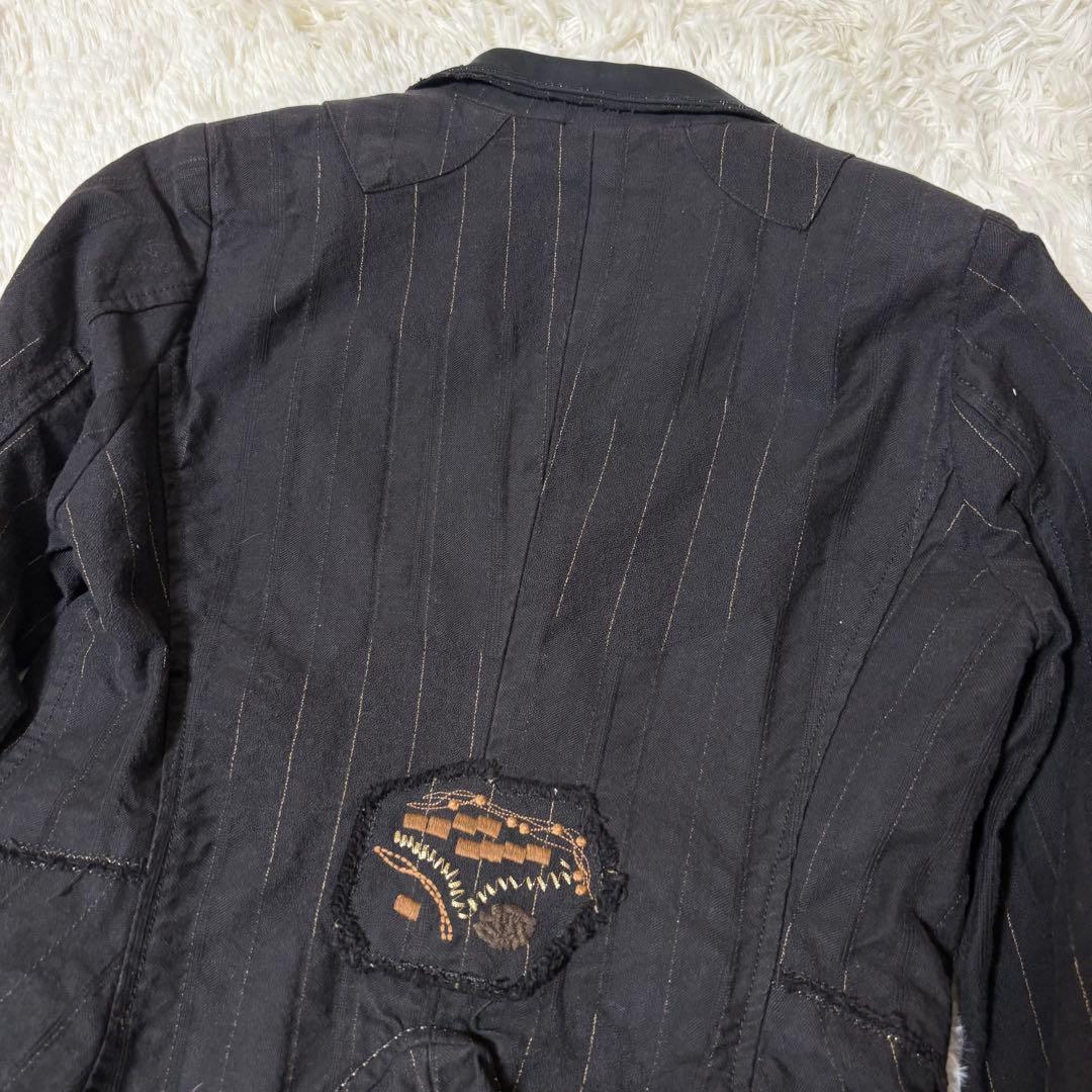 希少美品✨ジルボー デザイン テーラードジャケット 刺繍　フリル ブラック