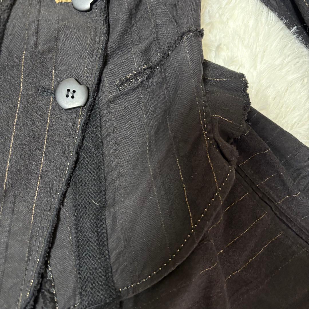 希少美品✨ジルボー デザイン テーラードジャケット 刺繍　フリル ブラック