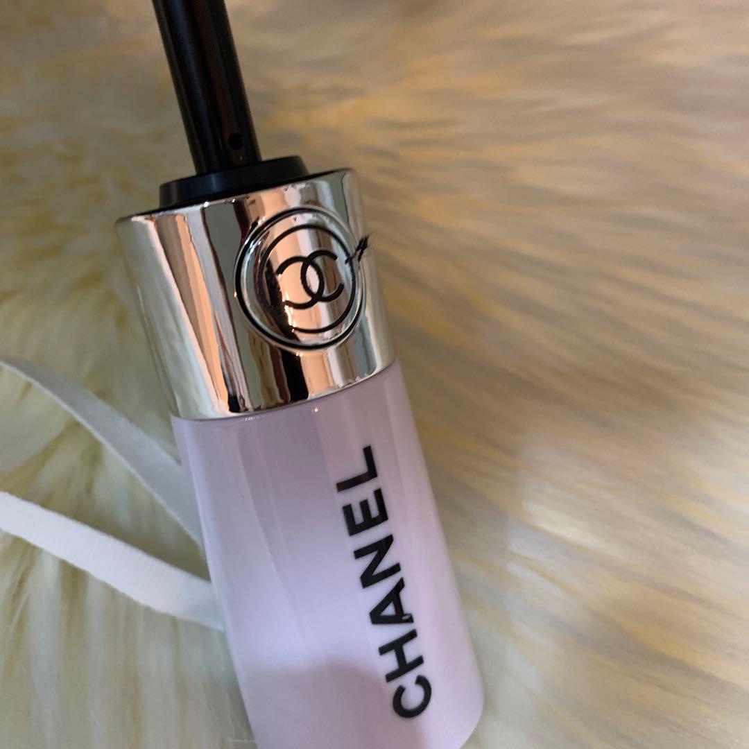CHANEL 折りたたみ傘 晴雨兼用リボンロゴ