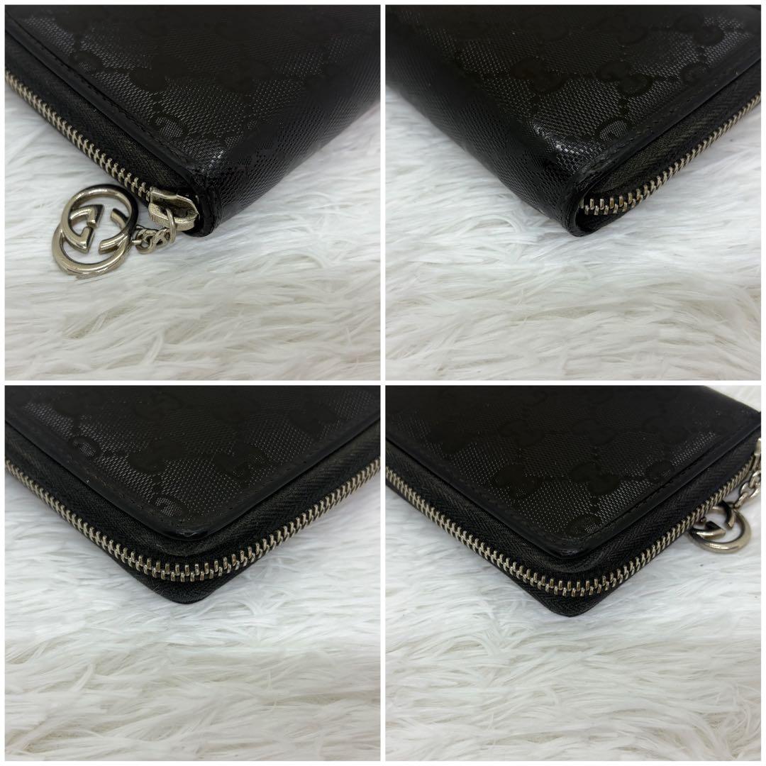 美品✨グッチ　長財布　ラウンドファスナー　GGスプリーム　インプリメ　レザー