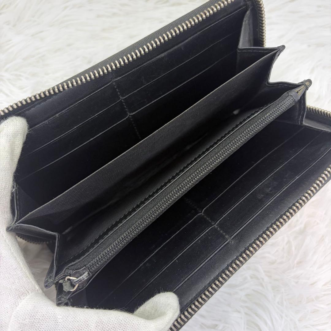 美品✨グッチ　長財布　ラウンドファスナー　GGスプリーム　インプリメ　レザー