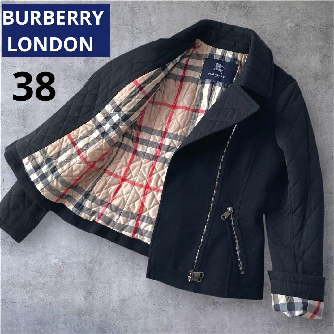 バーバリーロンドン ウール　ジャケット　ライダース 異素材 ノバチェック