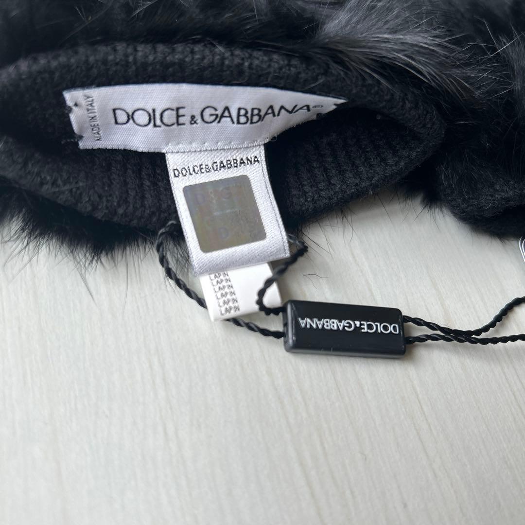 新品❗️DOLCE&GABBANA ブラック手袋 ファー付き