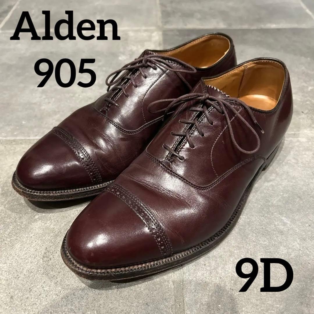 【美品】オールデン　905 9D 内羽根　セミブローグ