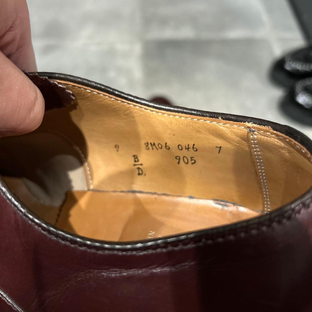 【美品】オールデン　905 9D 内羽根　セミブローグ