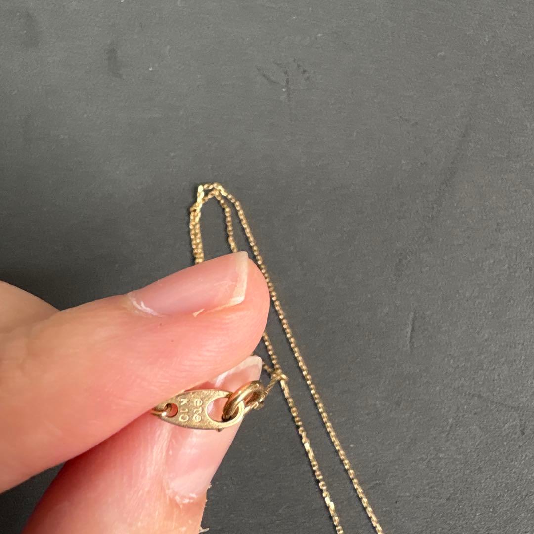 最終値下げ★美品 ete ゴールド ダイヤ型 ネックレス　10k ダイヤ エテ