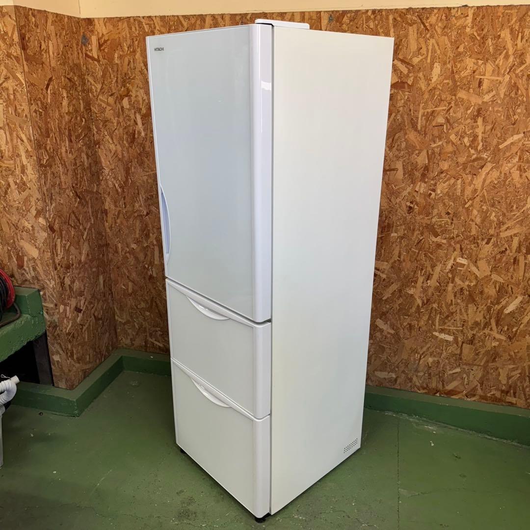 318送料設置無料 日立　自動製氷機能付き大型冷蔵庫　375L 3ドア