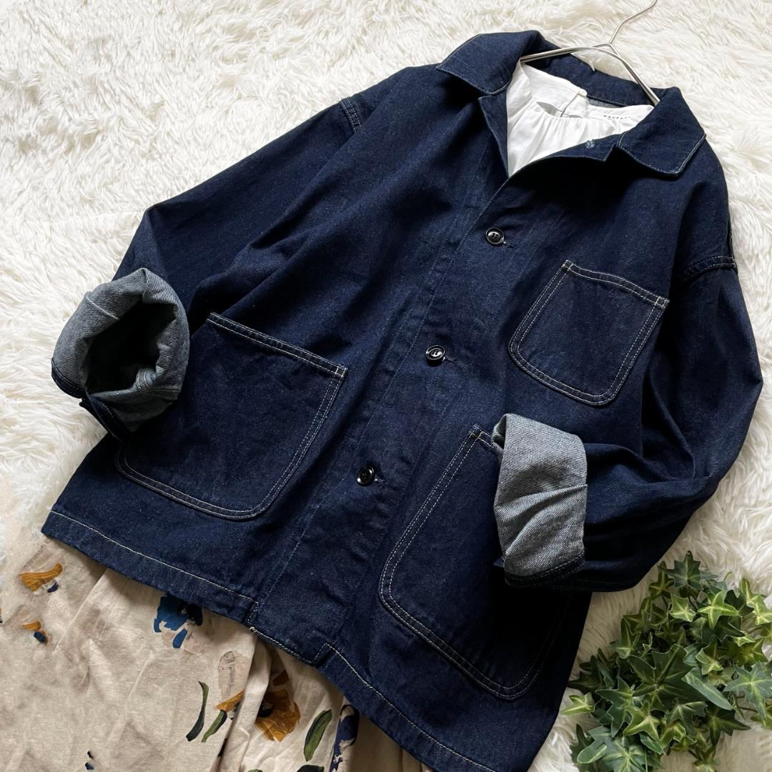 デニムカバーオール sizeFREE　Indigo　かぐれ