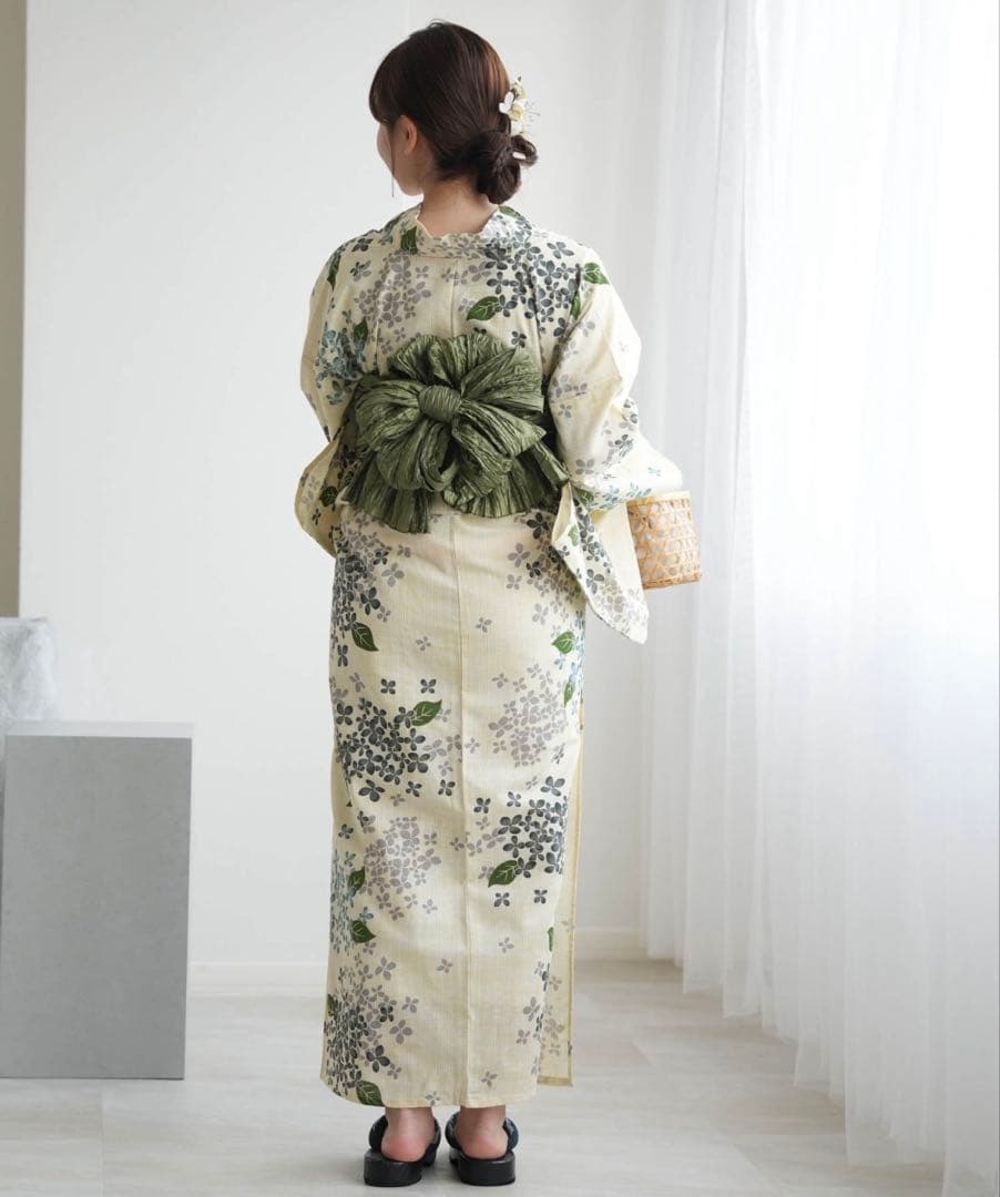 utatane 浴衣3点セット 花柄 あじさい