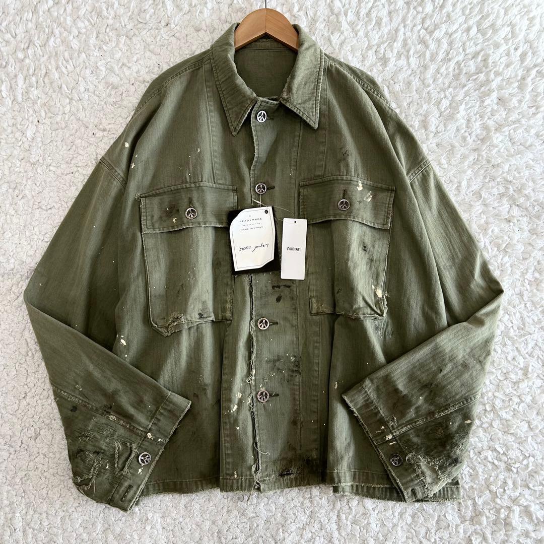 新品タグ付 レディメイド 22万 24AW ヘリンボーンシャツジャケット XL