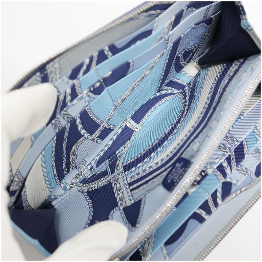 エルメス アザップ シルクイン ロング ブルーネイビー エプソン D刻印 箱付