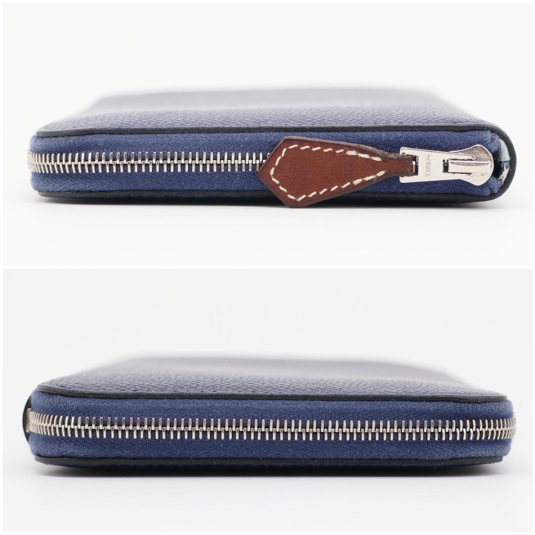 エルメス アザップ シルクイン ロング ブルーネイビー エプソン D刻印 箱付