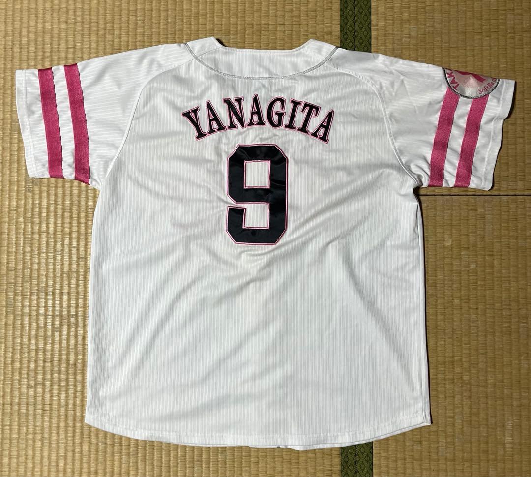 福岡ソフトバンクホークス 背番号9 柳田悠岐 ユニフォーム ピンクフルデー L