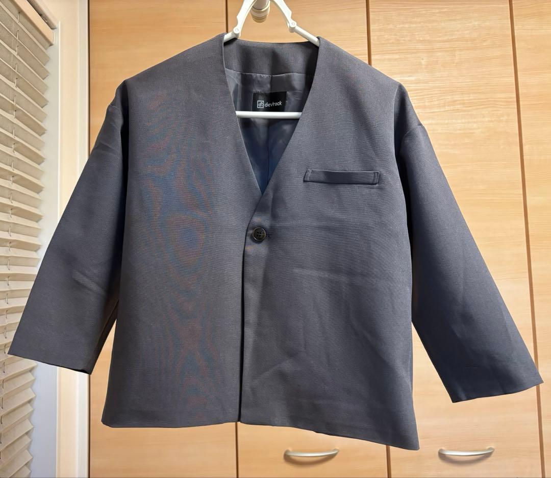 フォーマル ノーカラージャケット セットアップ(ロングパンツ) ３点セット