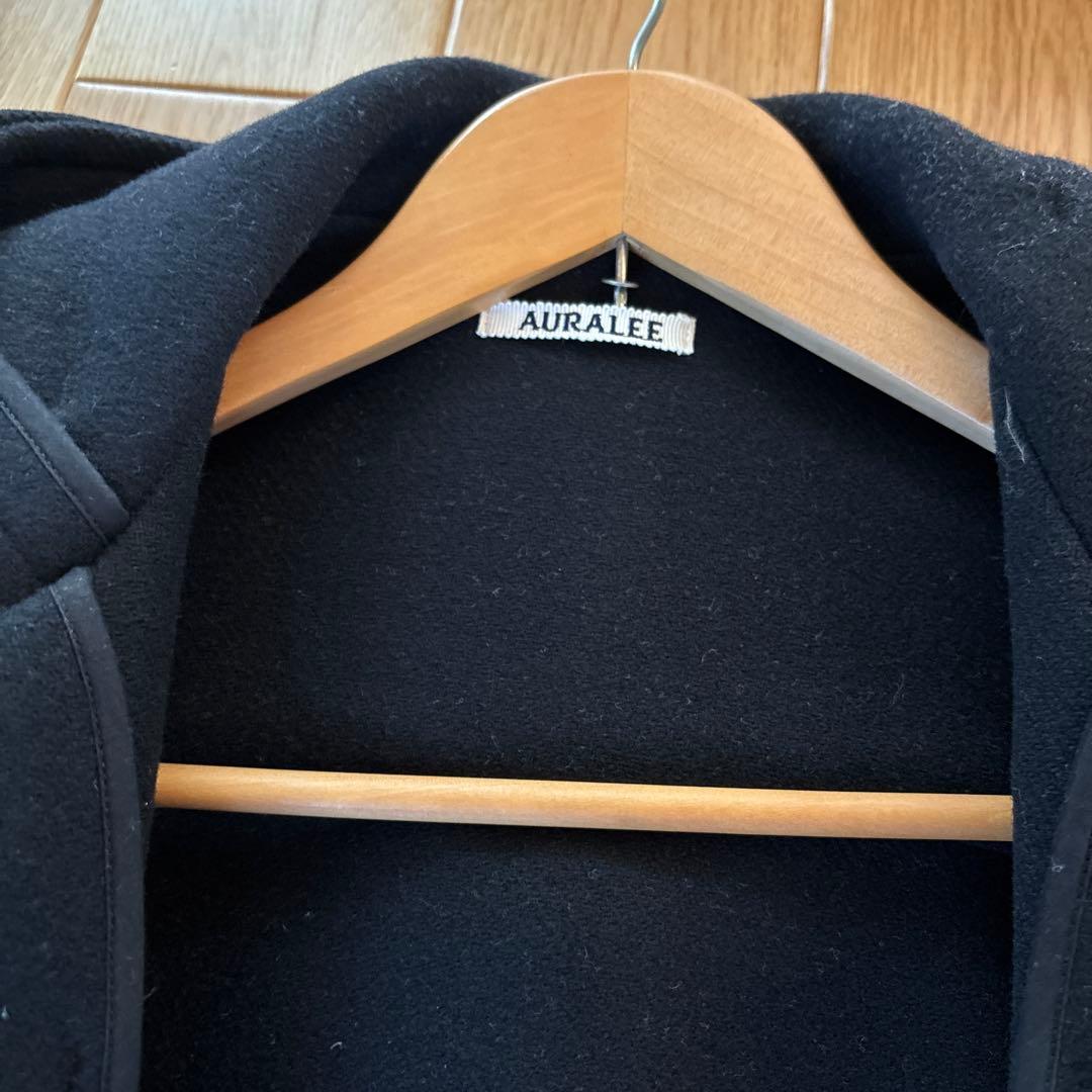 AURALEE 黒 ロングダッフルコートほぼ新品美品