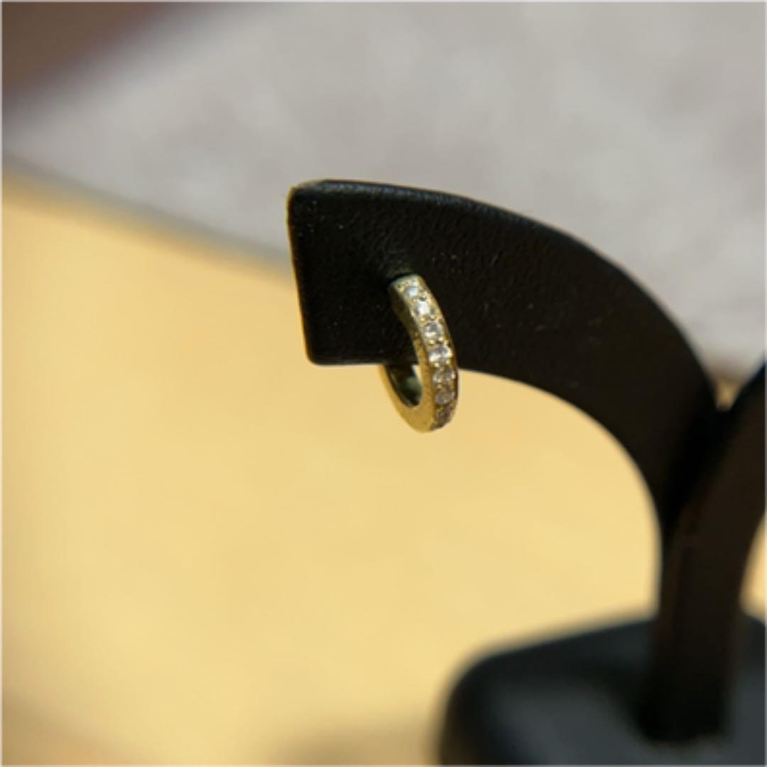 【新品 未使用】18金 ダイヤモンド ピアス 片耳
