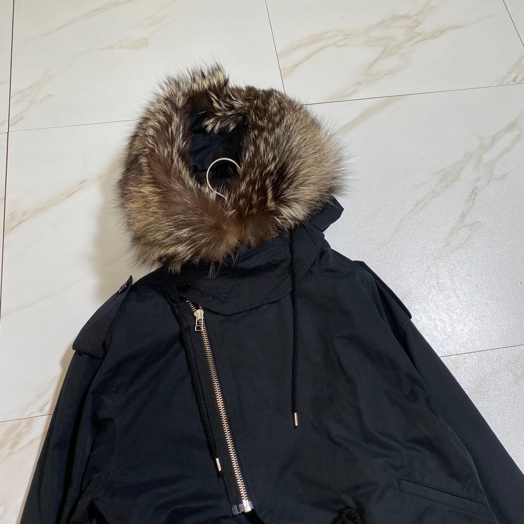 希少♡ジョンローレンスサリバン ラクーンファー ボアライナー モッズコート