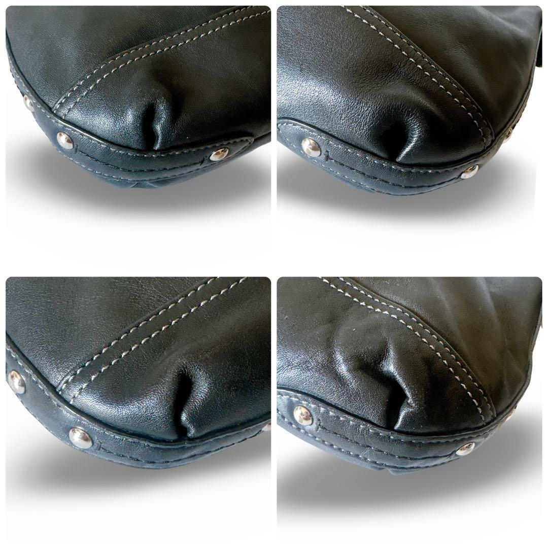 【美品】COACH コーチ ショルダーバッグ レザー 黒