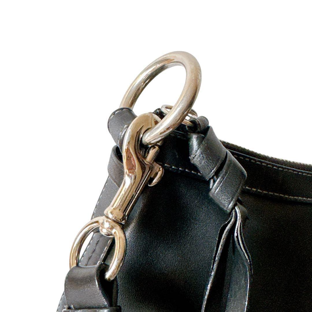 【美品】COACH コーチ ショルダーバッグ レザー 黒