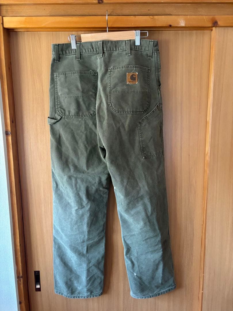ヴィンテージ carhartt ダック地ペインターパンツ カーキ W33×L32