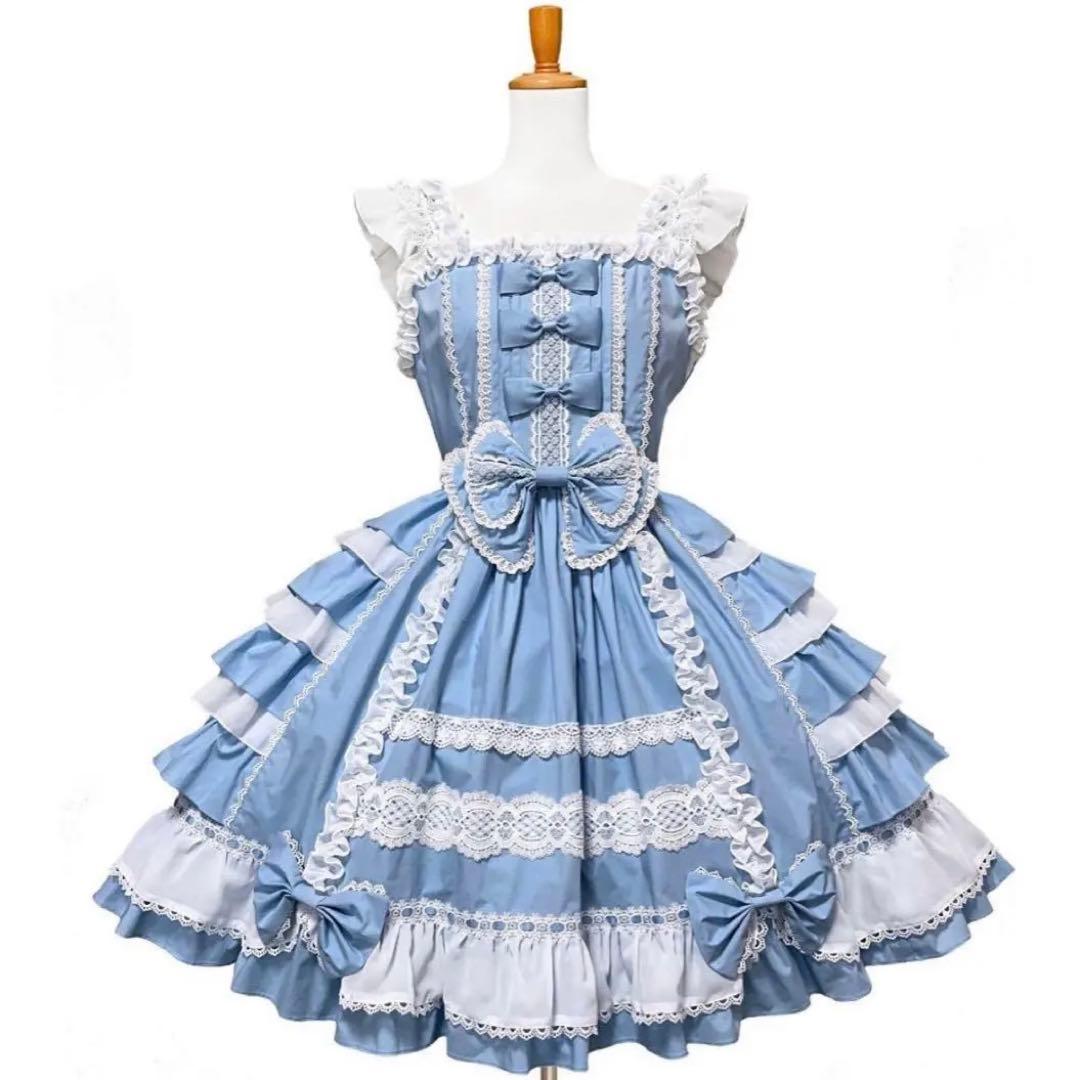 AND ROMEO♡豪華絢爛ジャンパースカート♡サックス♡2024年夏限定カラー