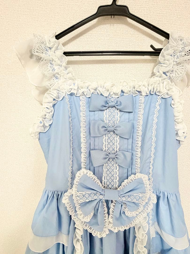 AND ROMEO♡豪華絢爛ジャンパースカート♡サックス♡2024年夏限定カラー