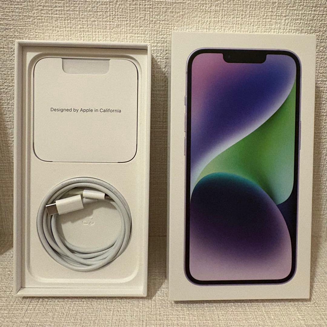 Apple iPhone 14 パープル 256GB 本体 充電ケーブル付