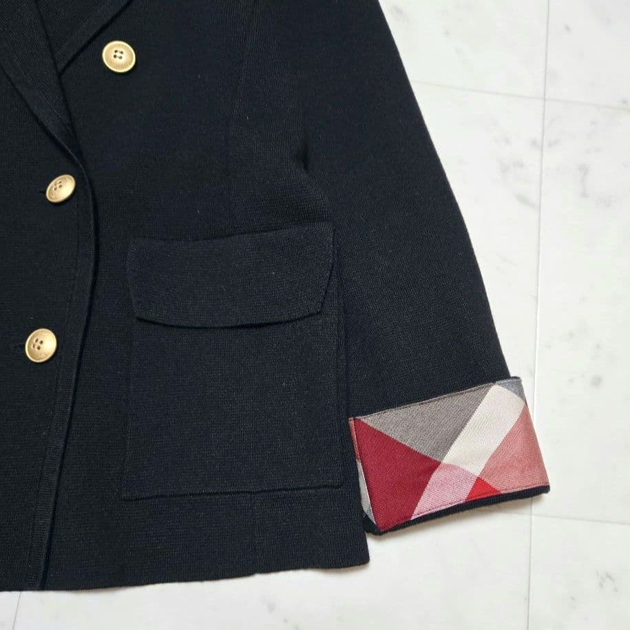 【美品】ブルーレーベルクレストブリッジ ミラノリブジャケット 金ボタン 黒