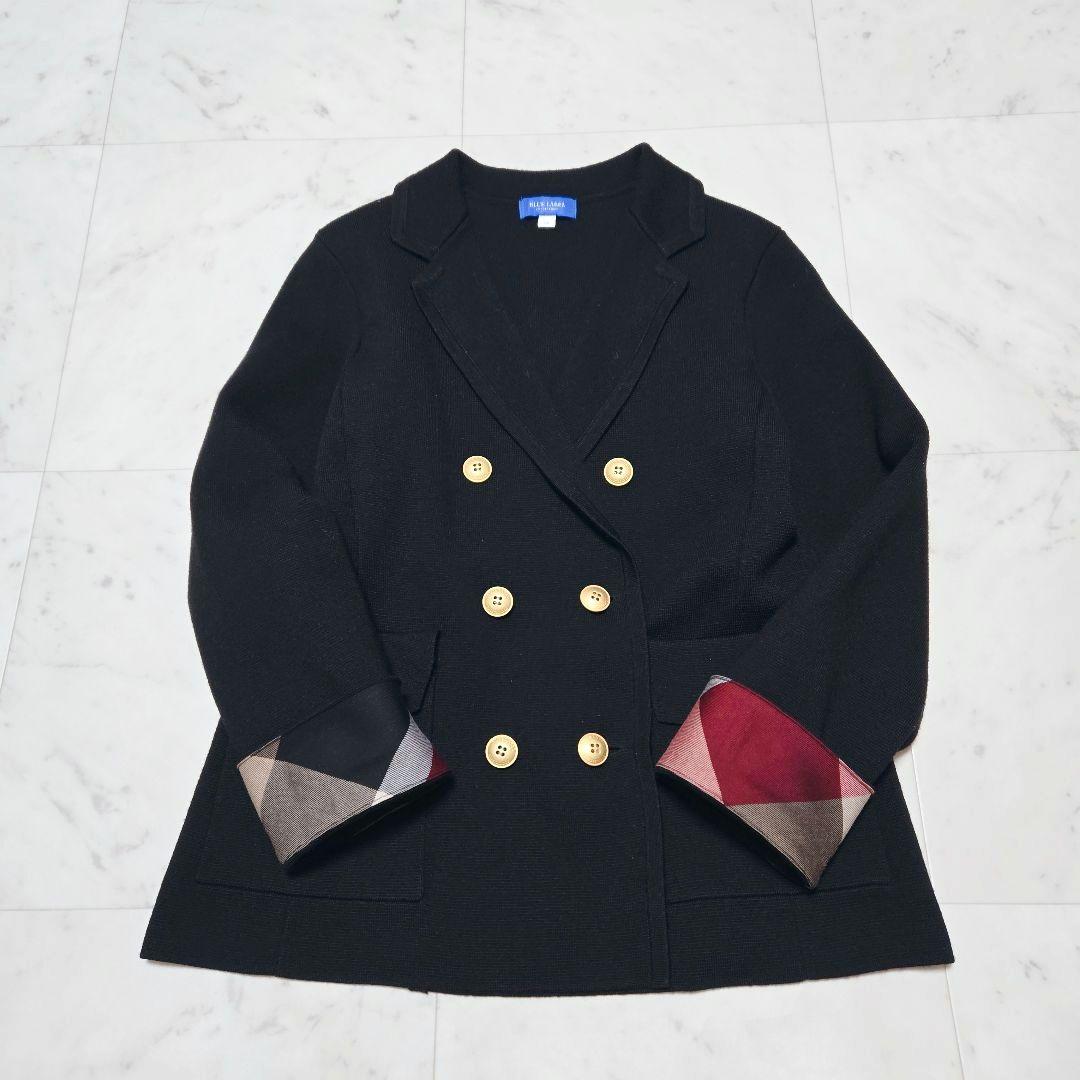 【美品】ブルーレーベルクレストブリッジ ミラノリブジャケット 金ボタン 黒