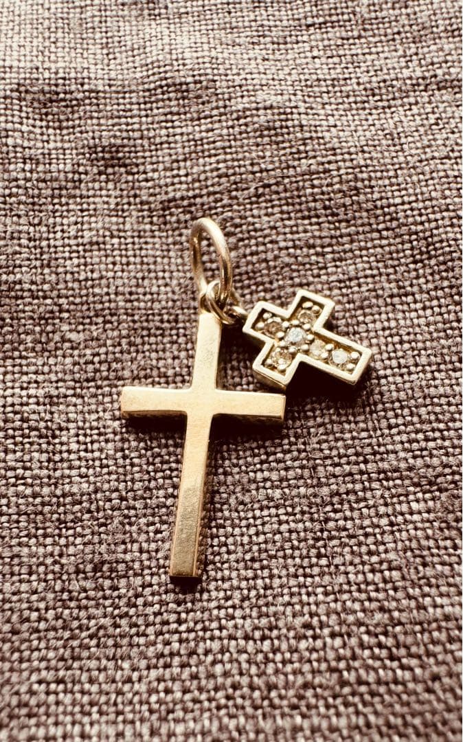 agete アガット K10 シルバー ダイヤモンド ネックレスチャーム