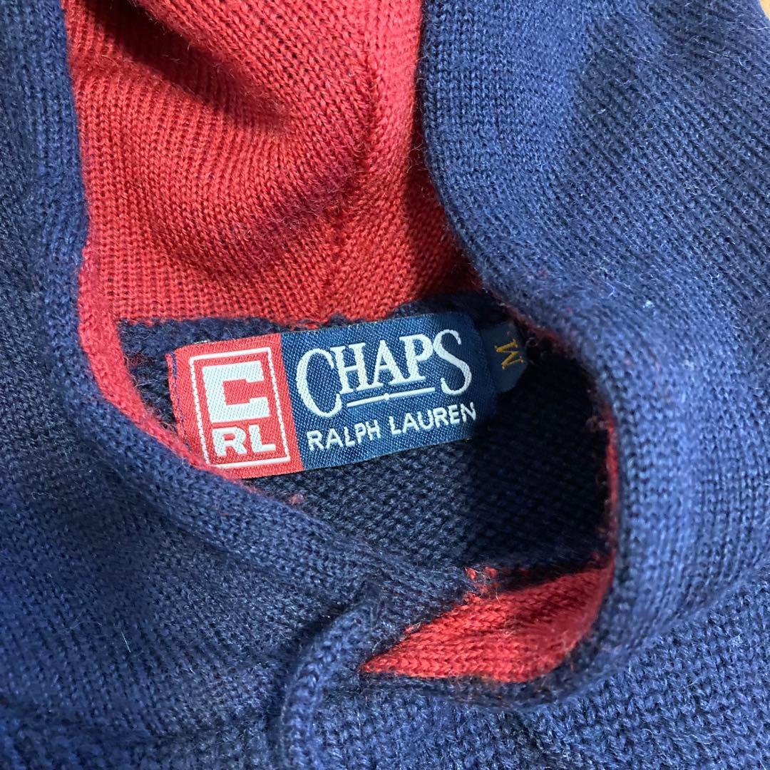 CHAPS RALPH LAUREN ニットセーター 90s ネイビー 星条旗