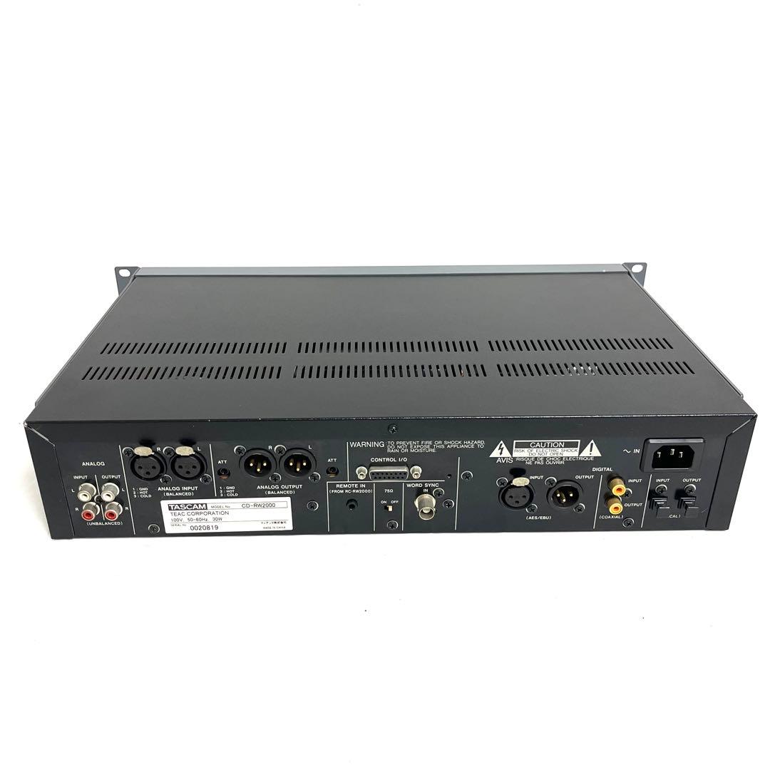 【録再OK】TASCAM 業務用CDレコーダー CD-RW2000 タスカム